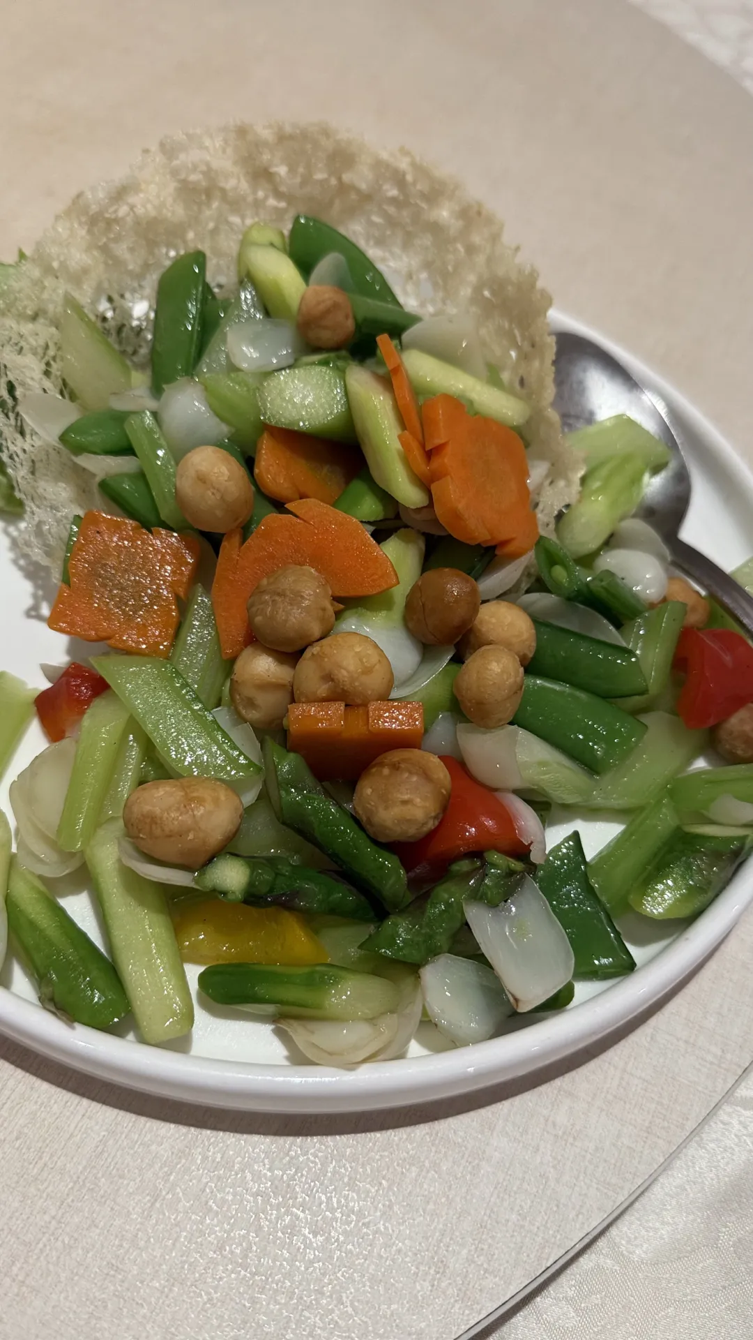 a vegetarian feast at Ling Zhi