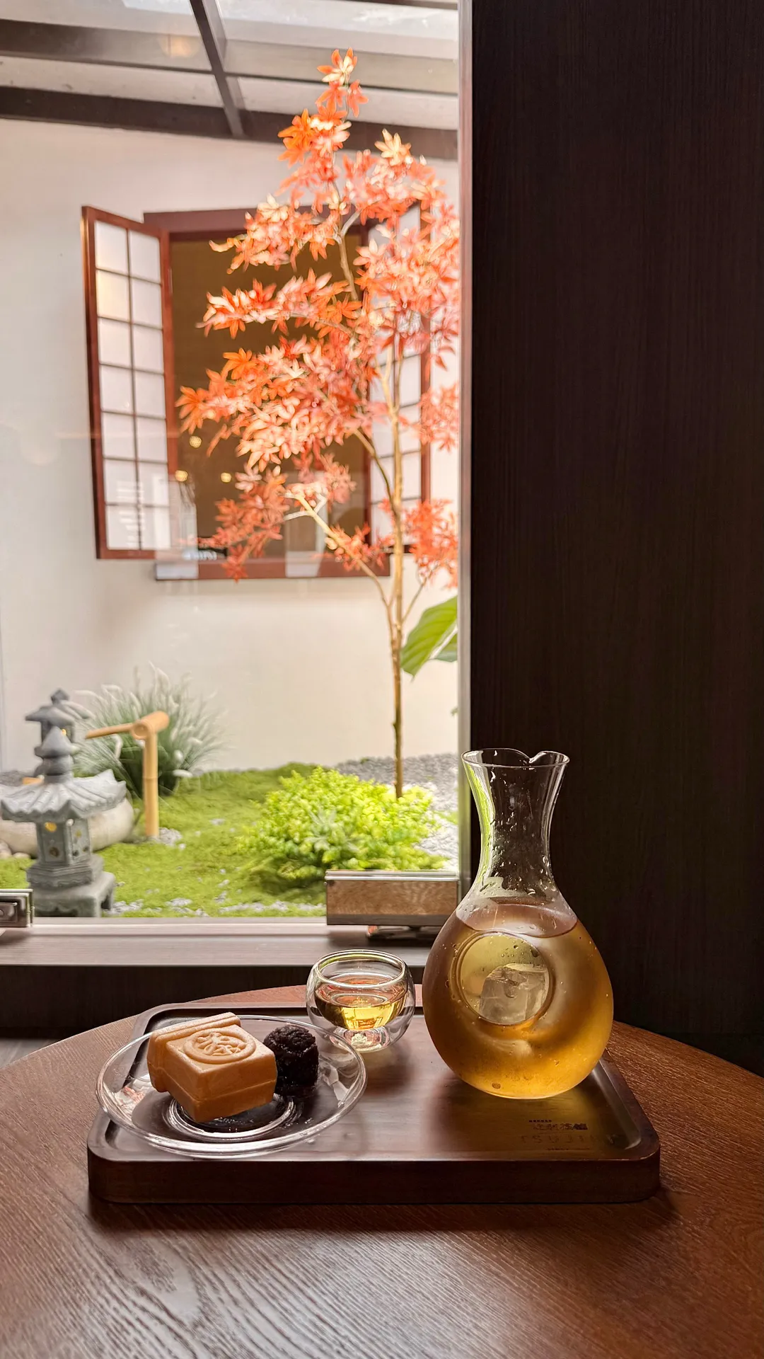 Japanese Garden in a Teahouse